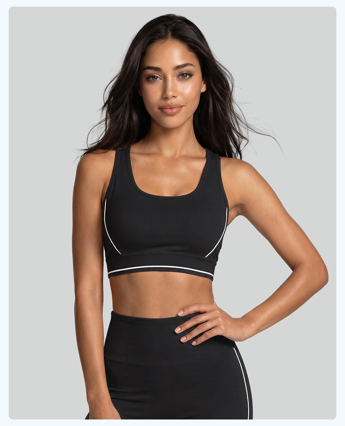 Contrast Seam Yoga Sports Bra