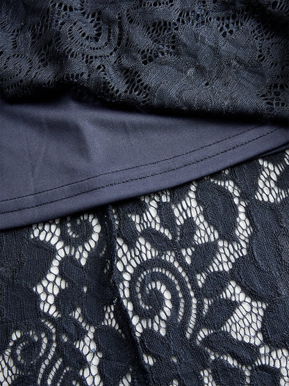 vintage-bohemian-blue-lace-long-sleeve-midi-dress - Oyrosy