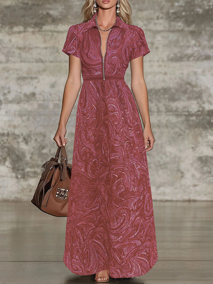 🌟 Timeless Paisley Print Maxi Dress: Effortless Elegance for Every Occasion