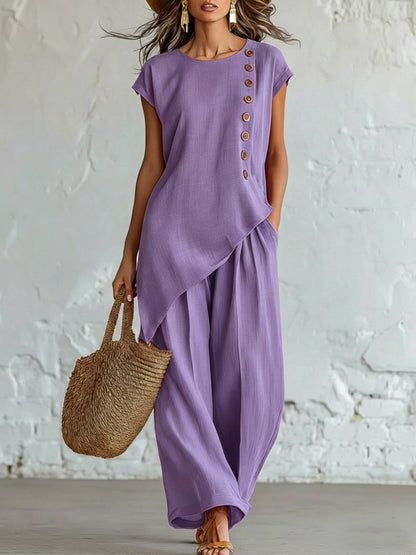 Effortless Linen-Blend 2-Piece Set | Relaxed Fit, S-5XL
