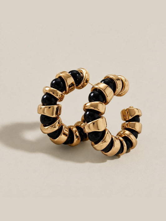 Vintage Contrast Irregular Drop Earrings