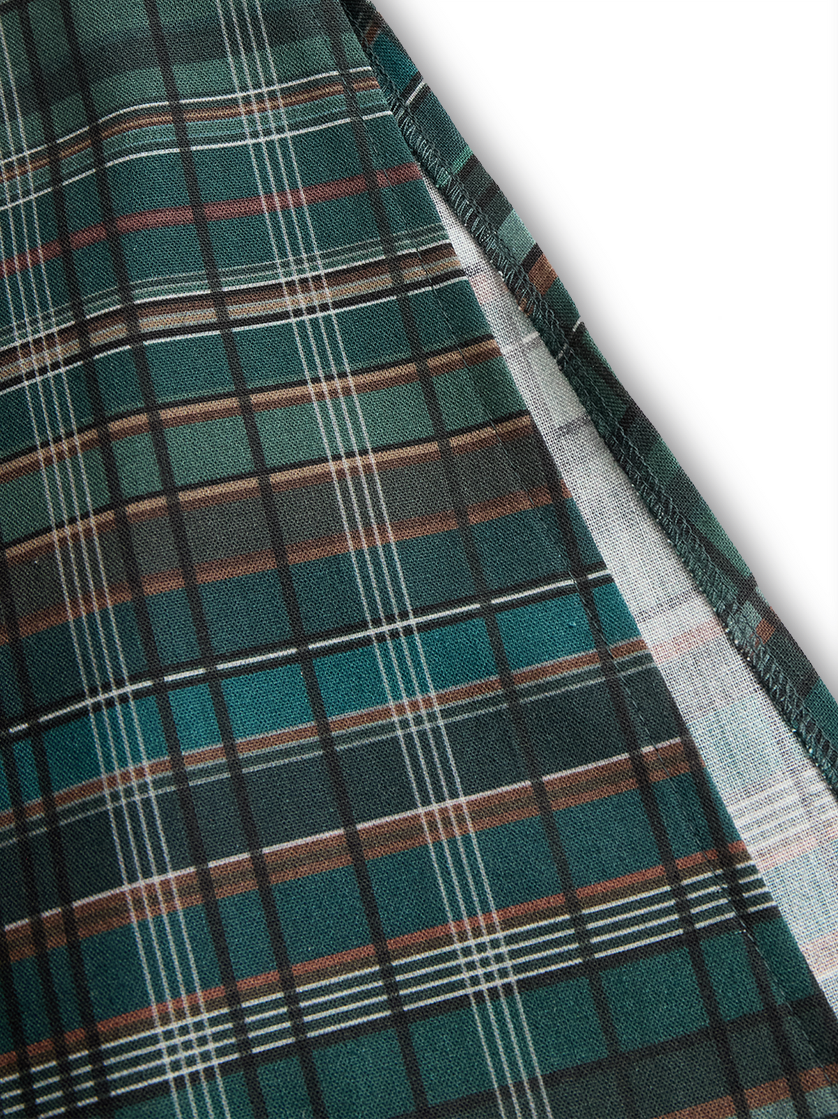 Women's Plaid Lapel Single-Breasted Shirt Maxi Dress