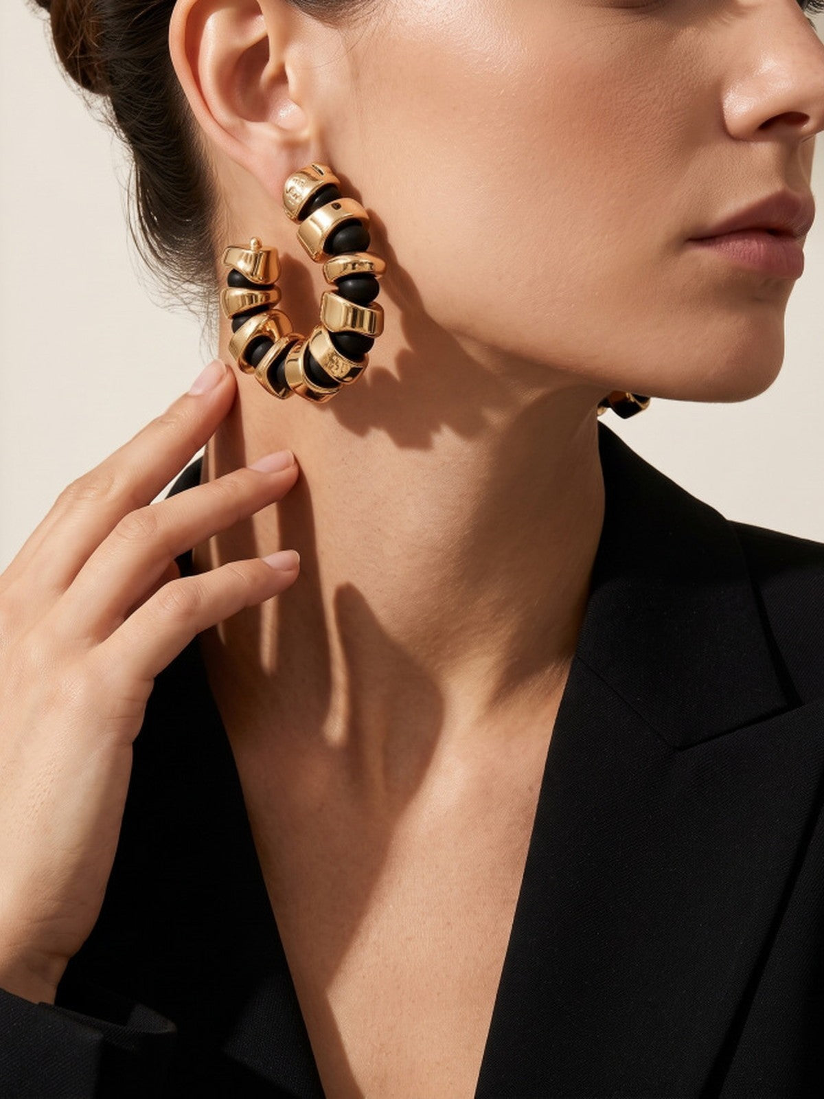 Vintage Contrast Irregular Drop Earrings