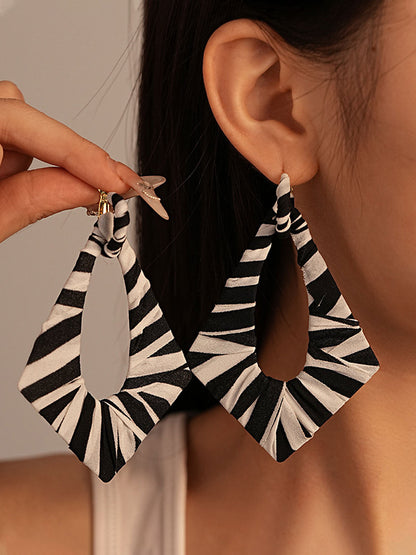 Color Block Geometric Earrings