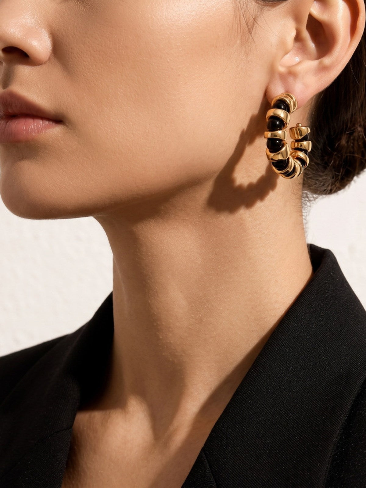 Vintage Contrast Irregular Drop Earrings