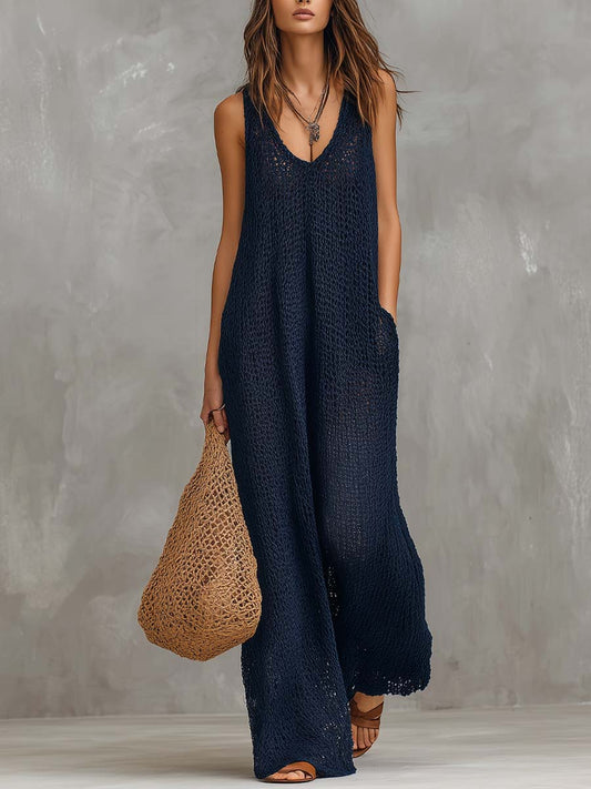 Bohemian Vacation Knitted Jumpsuit