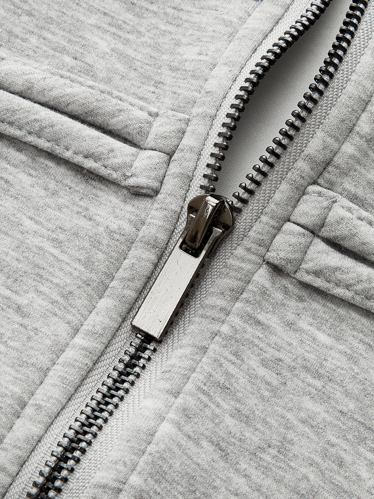 Button Detail Zip-Up Jacket