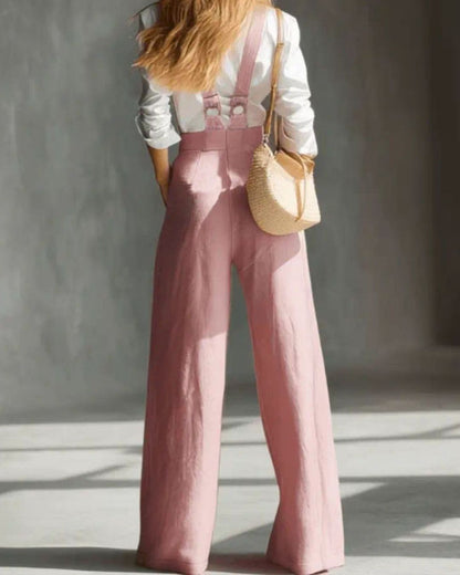 Curvvvy™ Elegant Vintage Versatile Cotton Wide-leg Pants Overalls