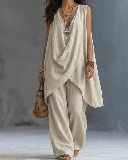 Curvvvy™ Boho Draped Two-Piece Set