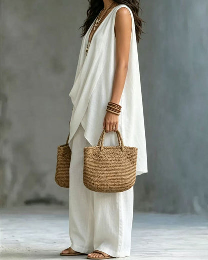 Curvvvy™ Boho Draped Two-Piece Set