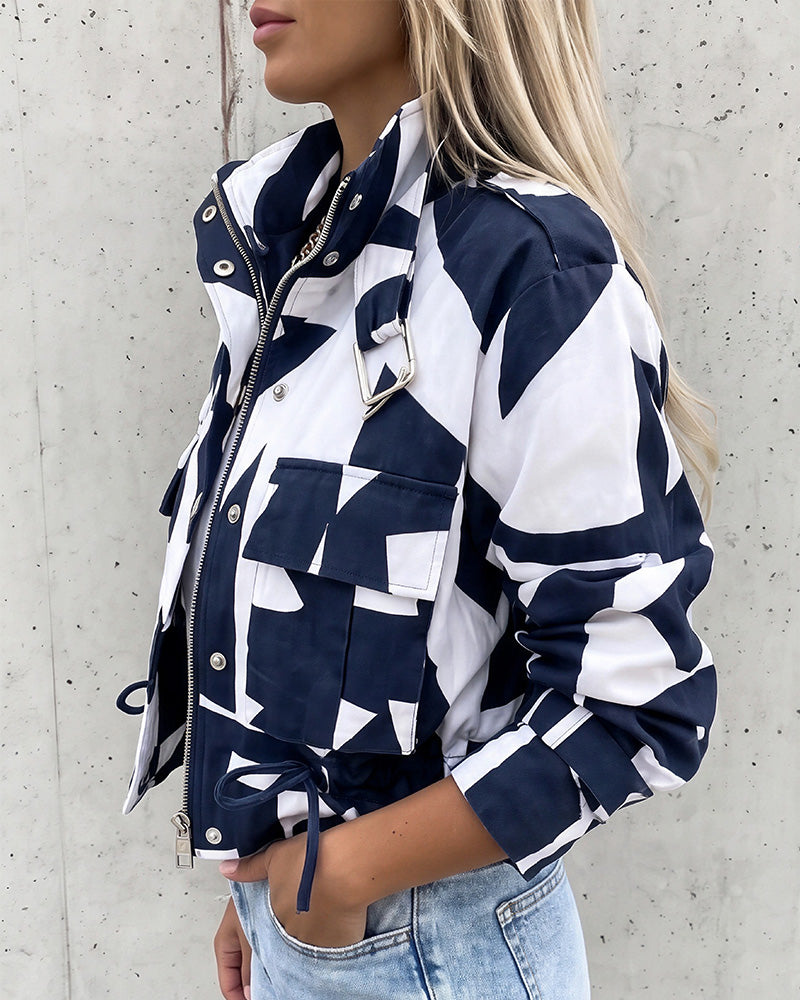 Curvvvy™ Urban Edge Cropped Utility Jacket