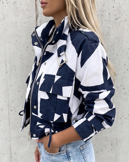 Curvvvy™ Urban Edge Cropped Utility Jacket