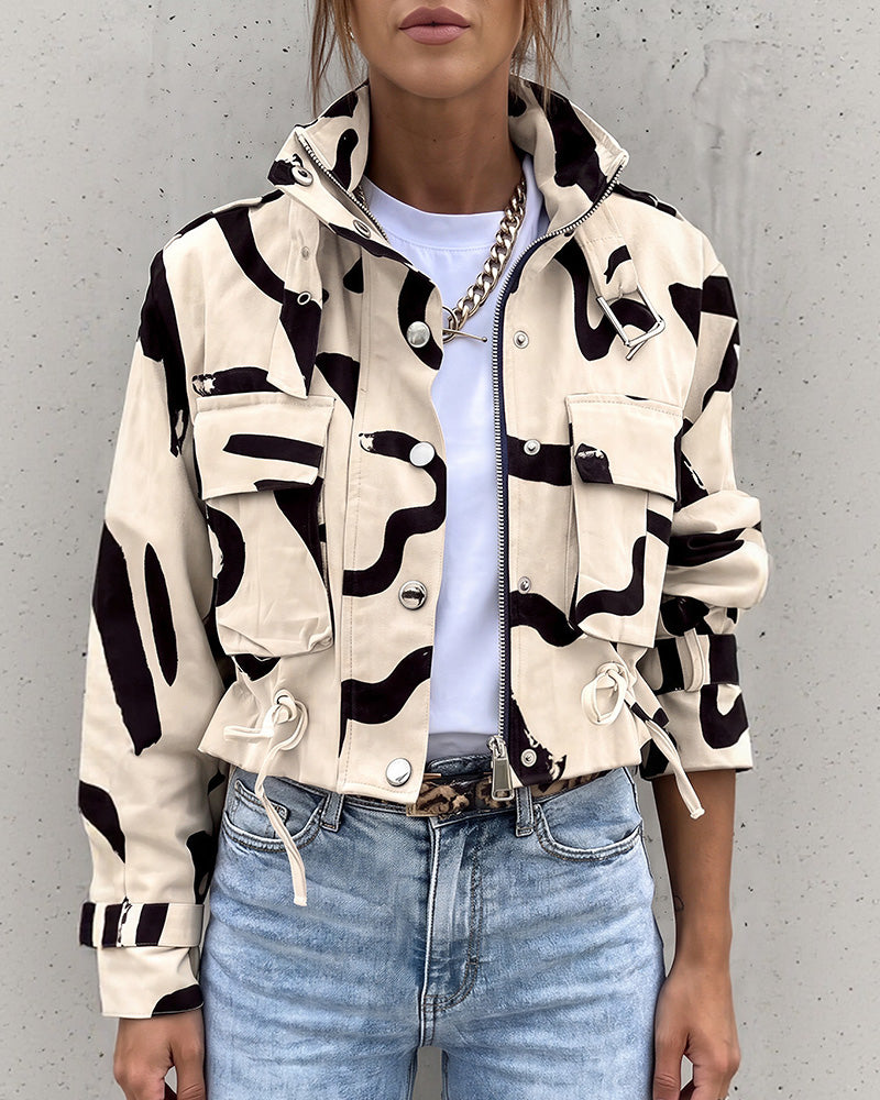 Curvvvy™ Urban Edge Cropped Utility Jacket