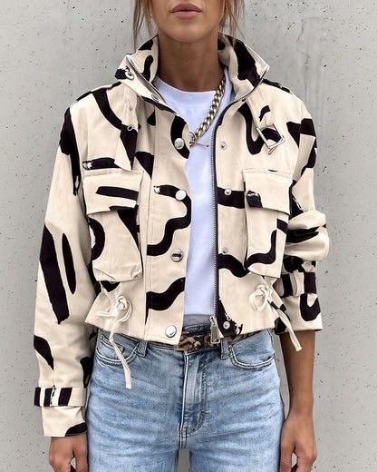 Curvvvy™ Urban Edge Cropped Utility Jacket
