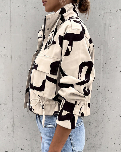 Curvvvy™ Urban Edge Cropped Utility Jacket