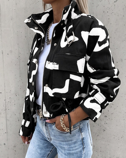 Curvvvy™ Urban Edge Cropped Utility Jacket