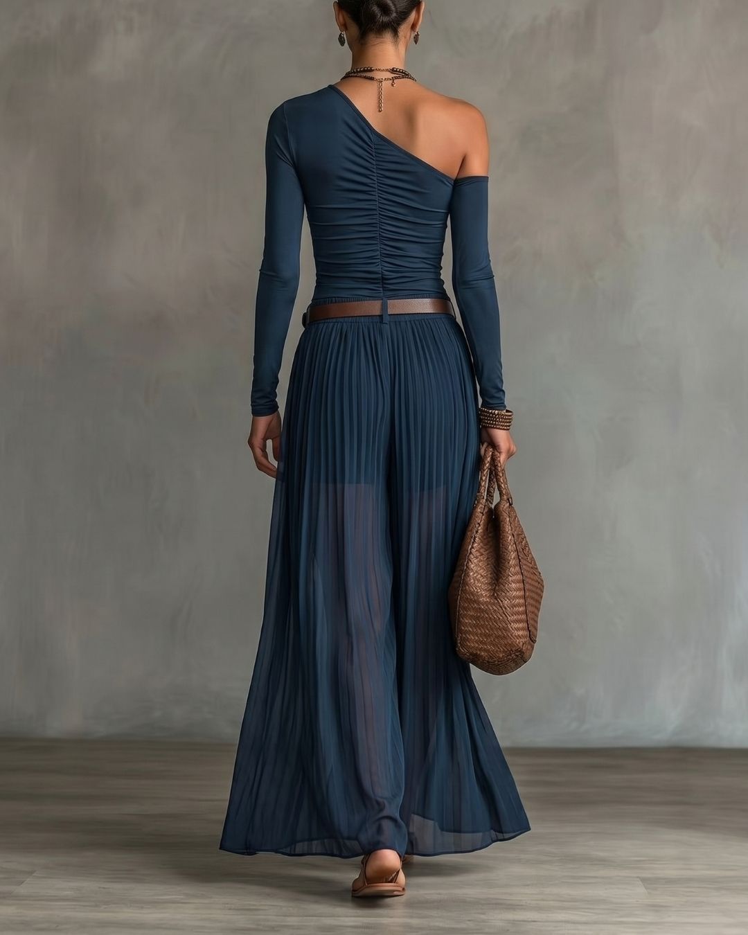 Curvvvy™ One-Shoulder Tulle Skirt Set