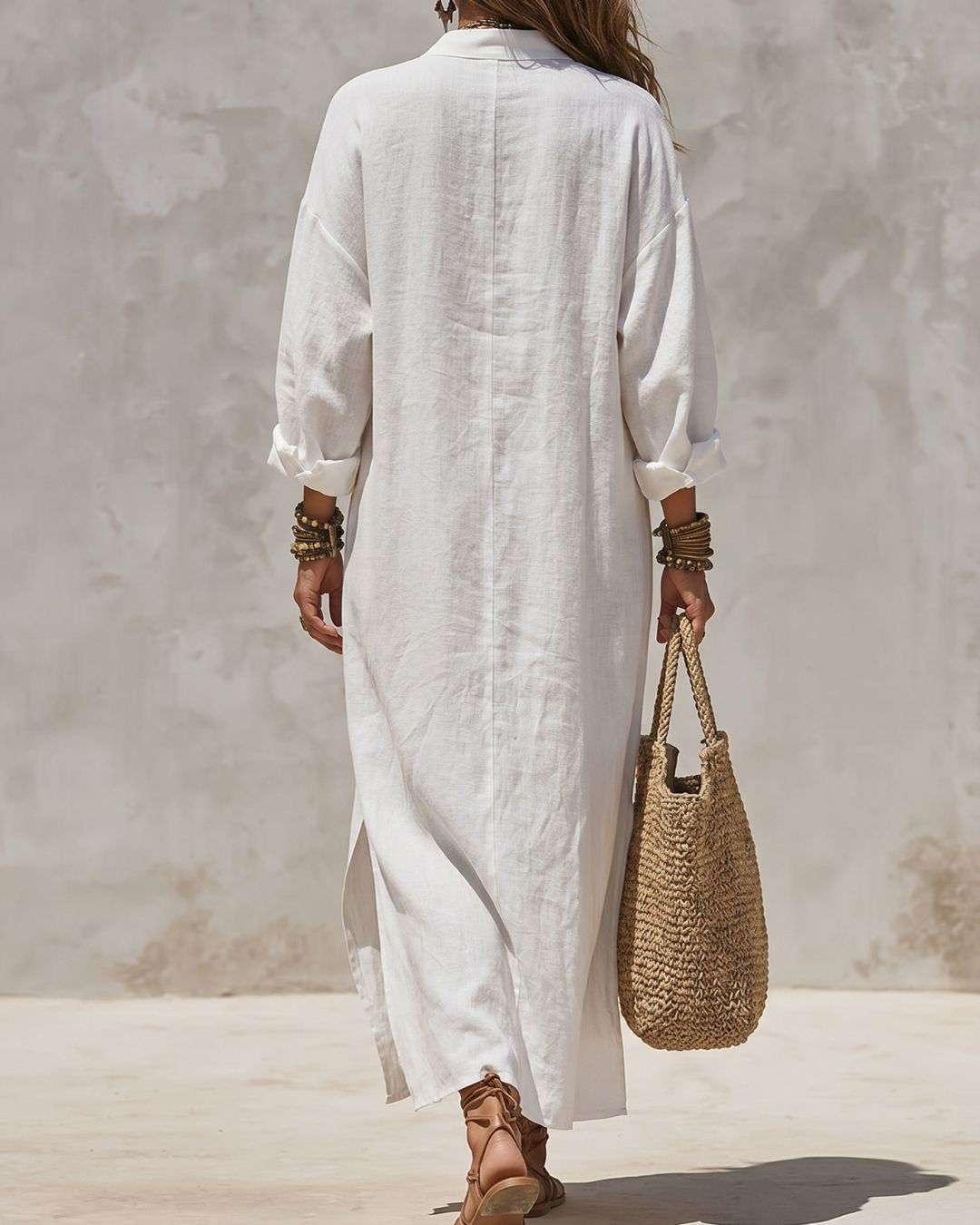 Curvvvy™ Collar Single-Breasted Pocket Cardigan Casual Dress