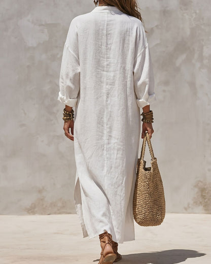Curvvvy™ Collar Single-Breasted Pocket Cardigan Casual Dress