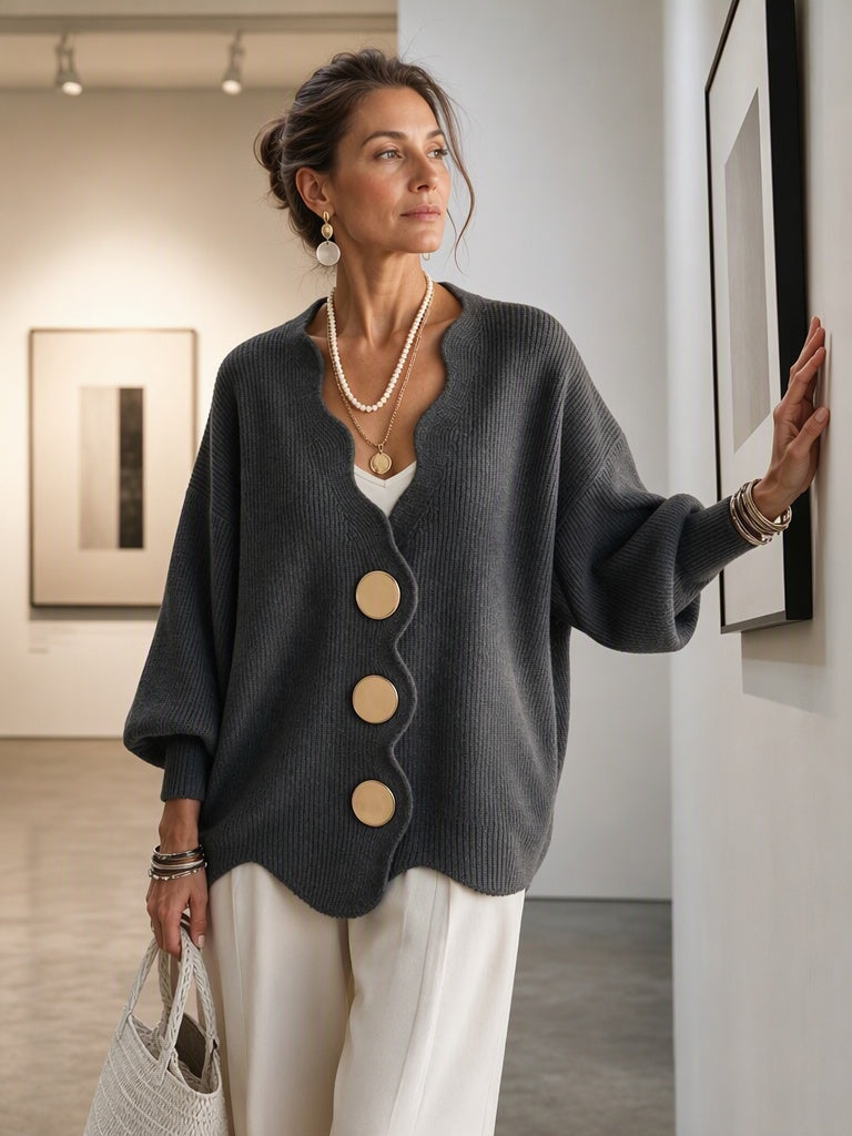 Everyday Button Front Cardigan Sweater