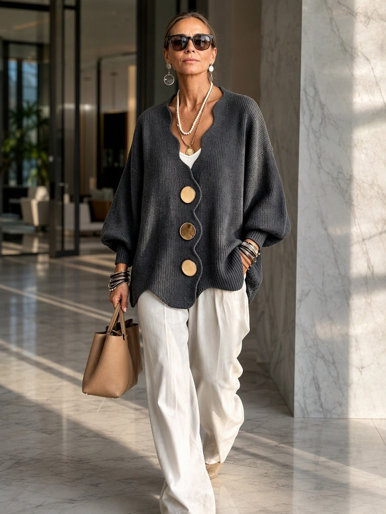Everyday Button Front Cardigan Sweater