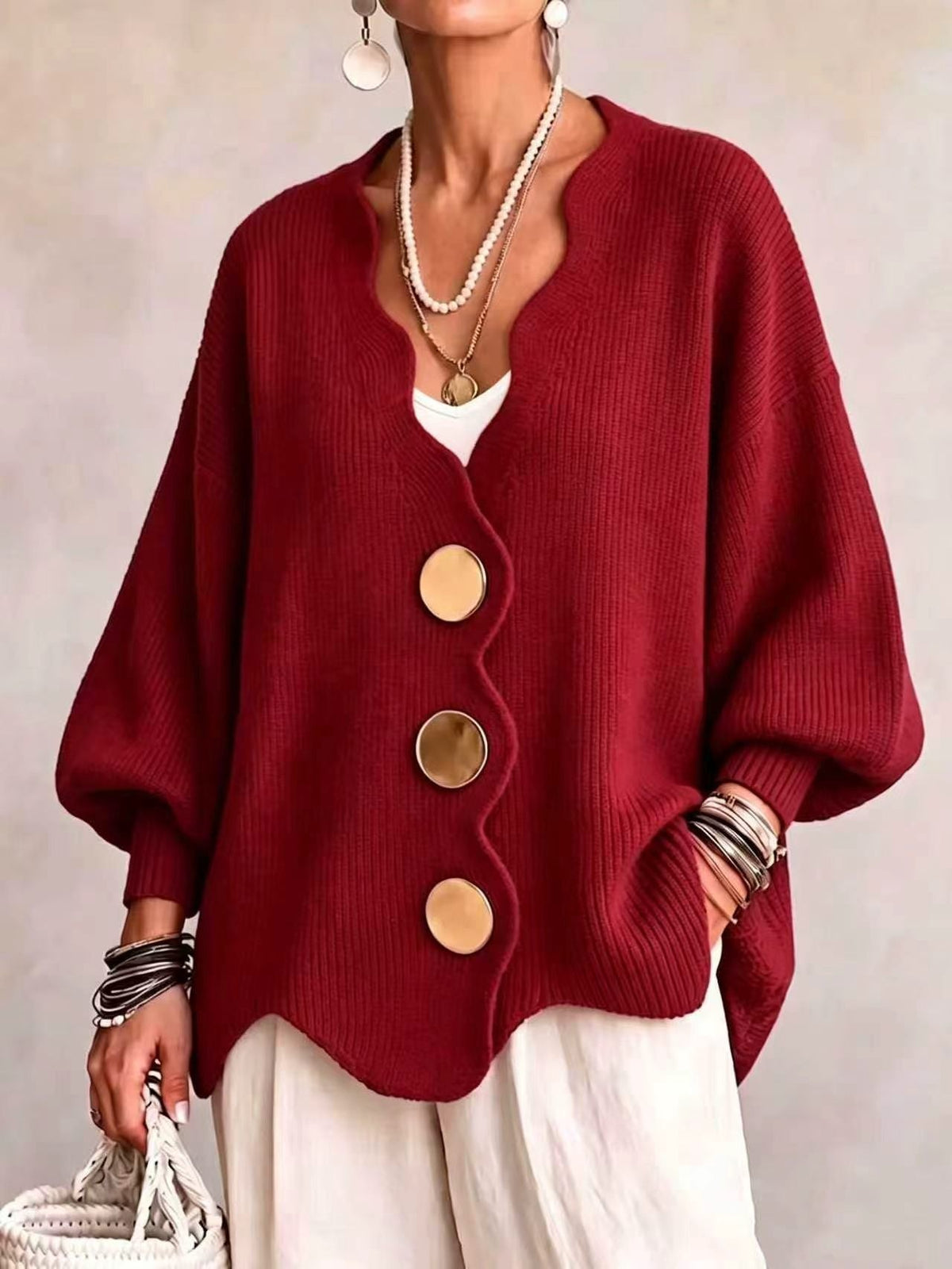 Everyday Button Front Cardigan Sweater