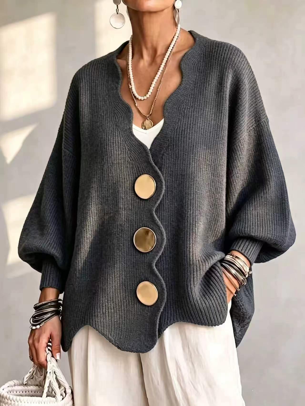 Everyday Button Front Cardigan Sweater