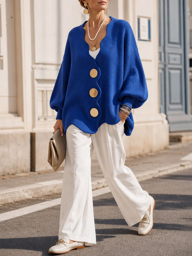 Everyday Button Front Cardigan Sweater
