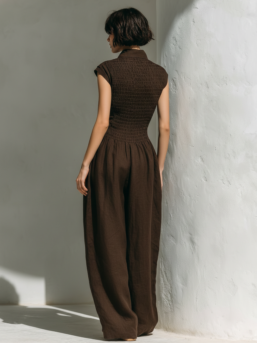 Women's Minimalist Linen Jumpsuit