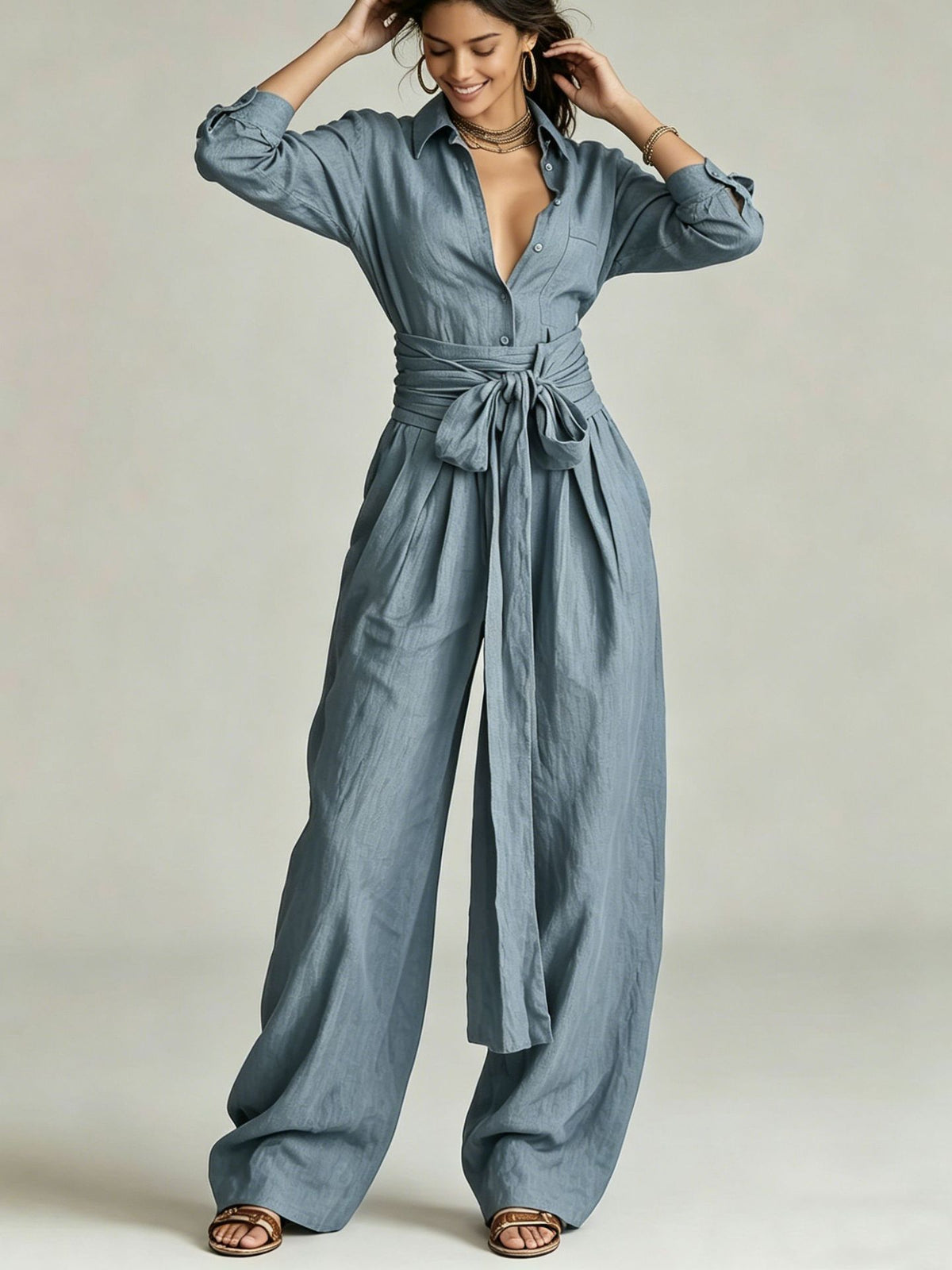 Stylish, Casual, Loose-Fit Matching Set