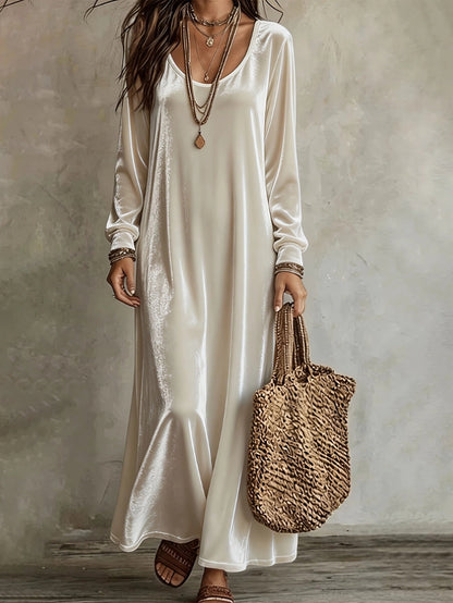 Velvet Long Sleeve Maxi Dress