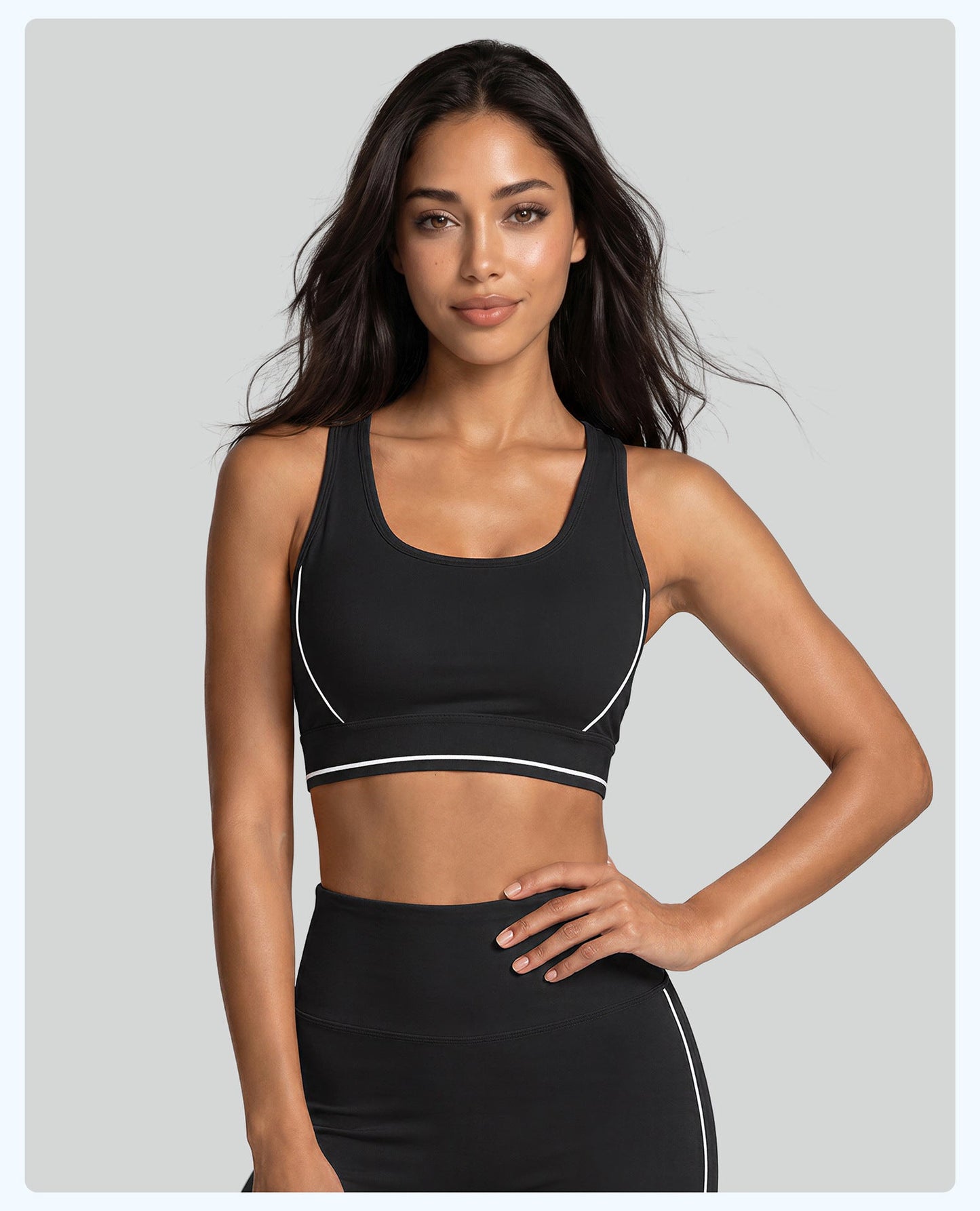 Contrast Seam Yoga Sports Bra