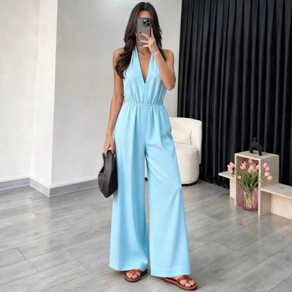 Halter Wide-Leg Jumpsuit