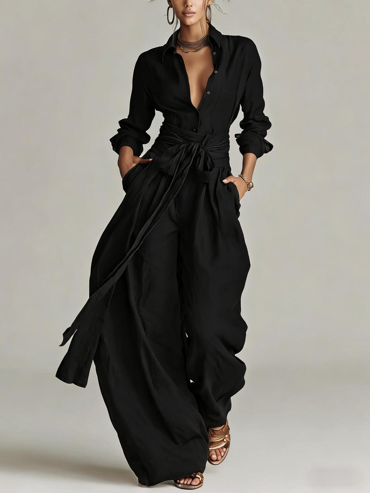 Stylish, Casual, Loose-Fit Matching Set
