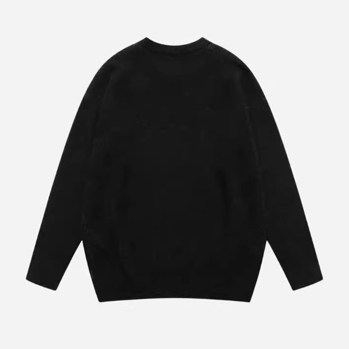 Oversized SLASHER Graphic Knit Sweater