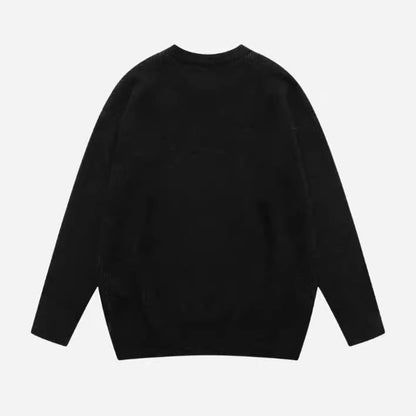 Oversized SLASHER Graphic Knit Sweater