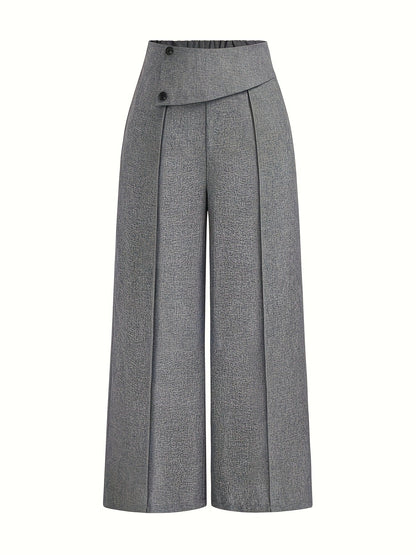 Wrap-Waist Wide-Leg Pants