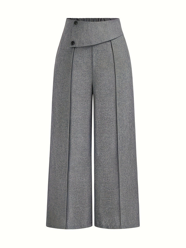 Wrap-Waist Wide-Leg Pants