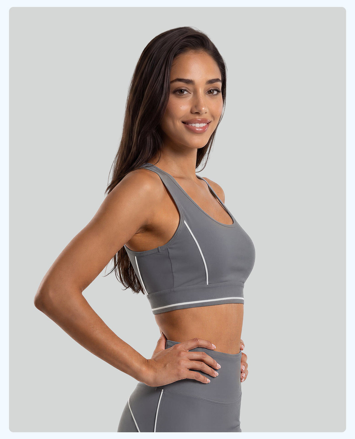 Contrast Seam Yoga Sports Bra