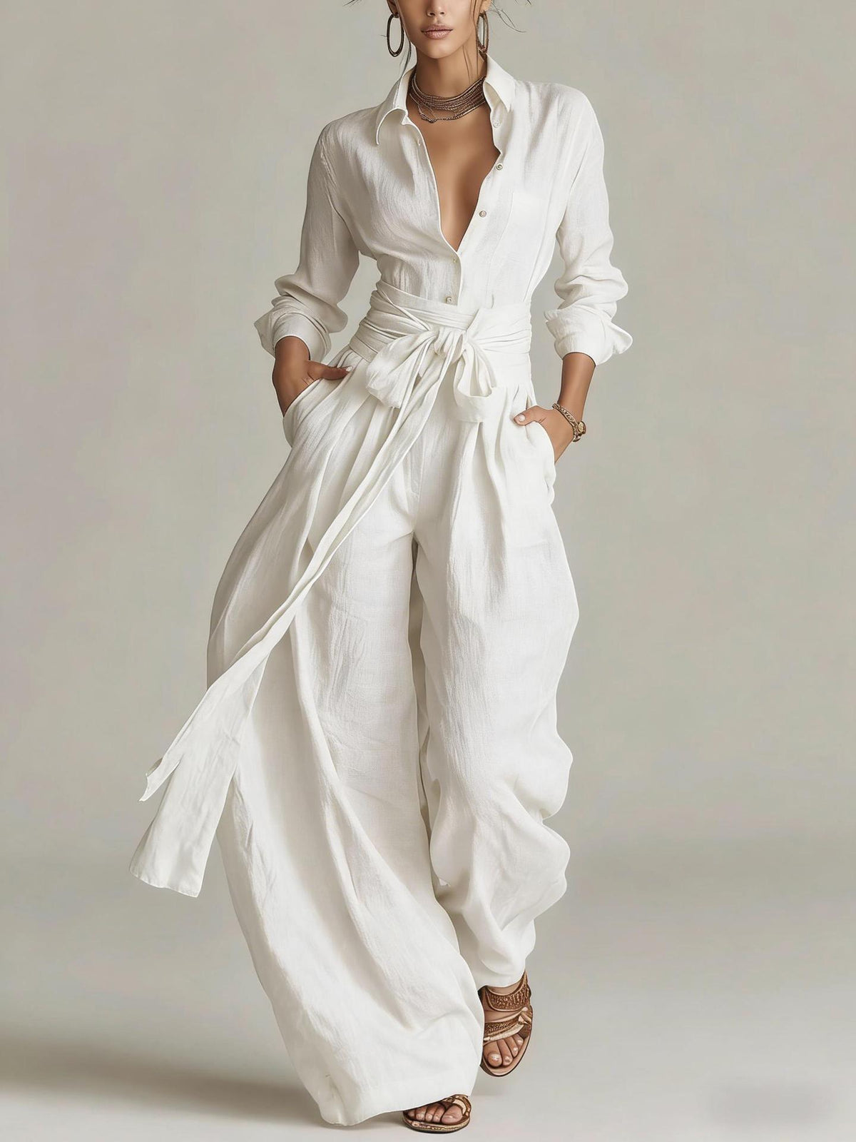 Stylish, Casual, Loose-Fit Matching Set