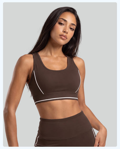 Contrast Seam Yoga Sports Bra