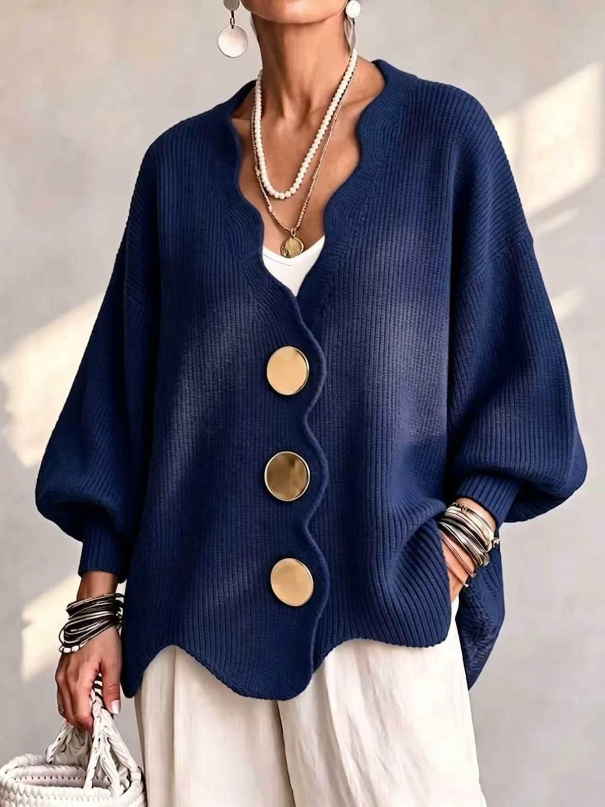 Everyday Button Front Cardigan Sweater