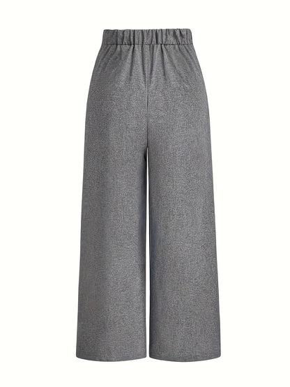 Wrap-Waist Wide-Leg Pants