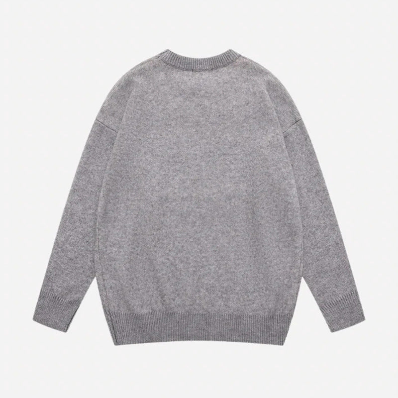 Oversized SLASHER Graphic Knit Sweater