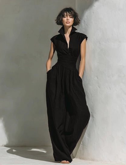 Women's Minimalist Linen Jumpsuit