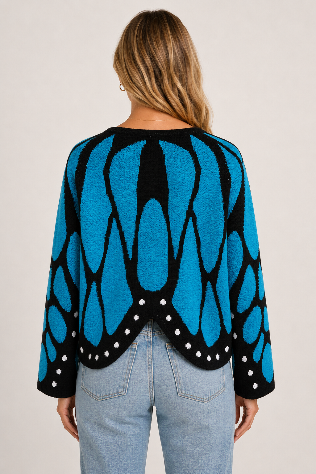 Monarch Butterfly Wing Knit Cardigan