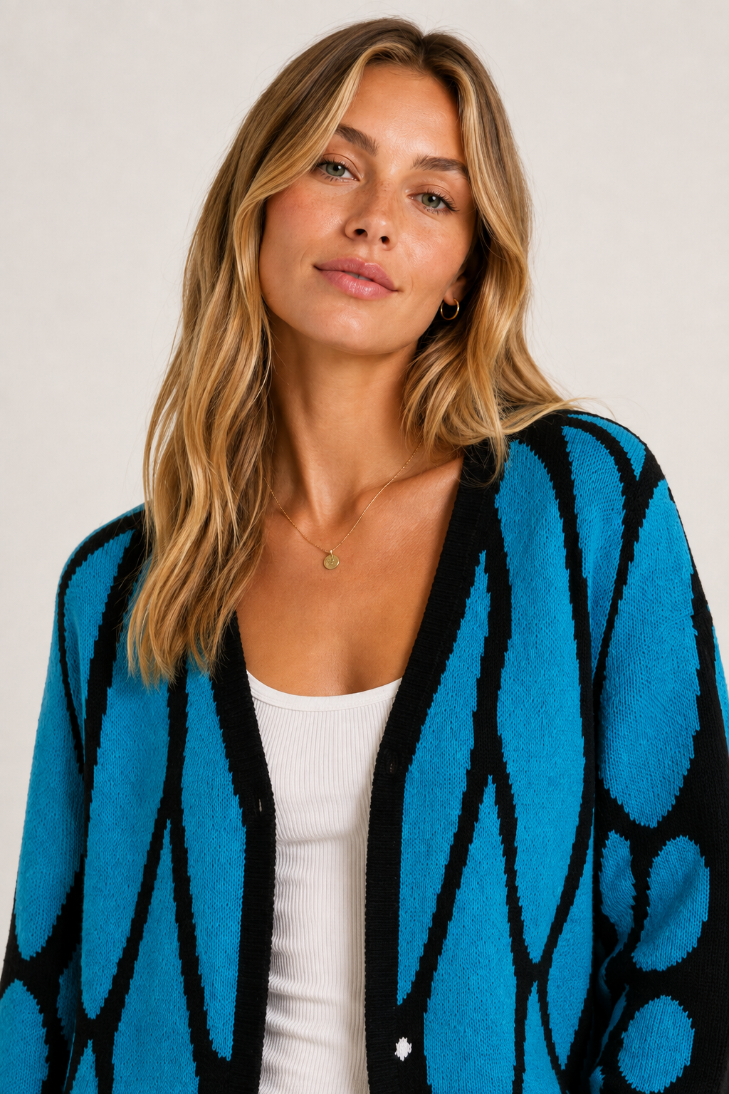 Monarch Butterfly Wing Knit Cardigan