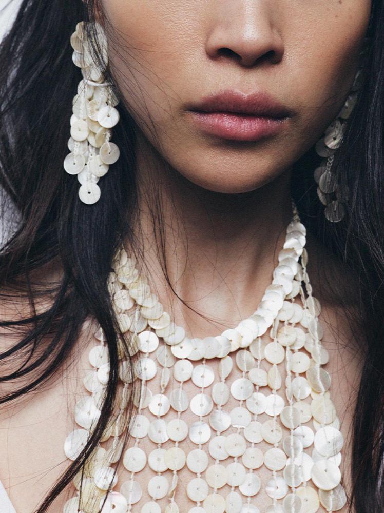 Handcrafted Shell Disc Tassel Earrings