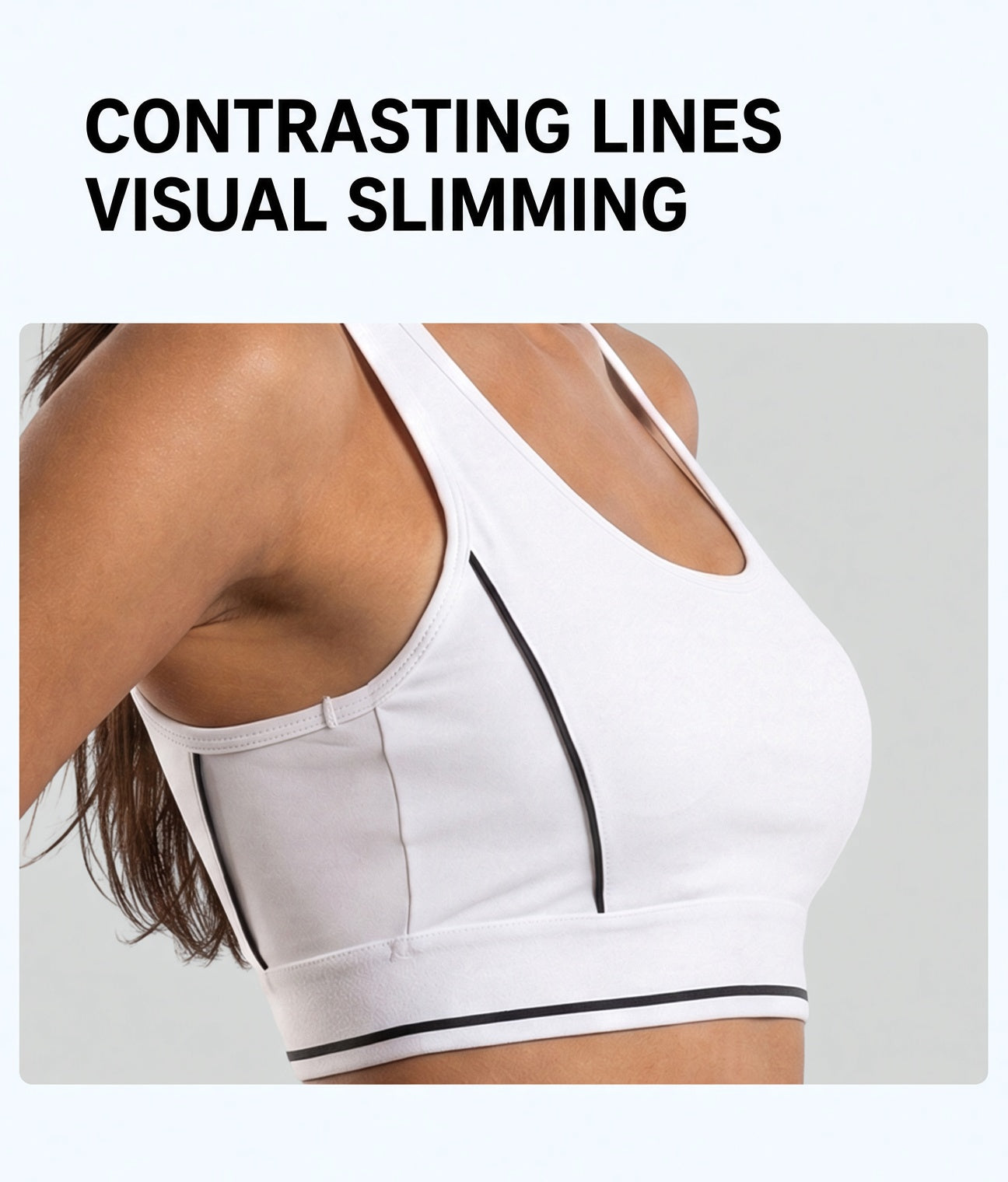 Contrast Seam Yoga Sports Bra