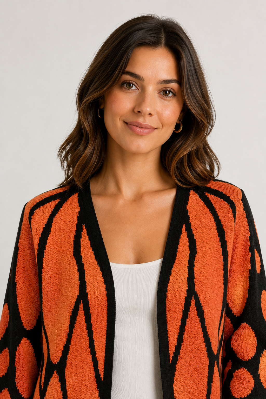 Monarch Butterfly Wing Knit Cardigan